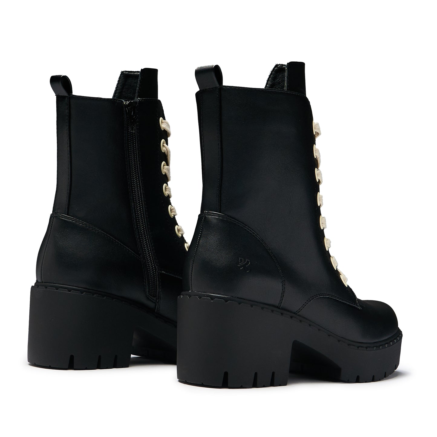 Salvius Switch Lace Up Boots - Black