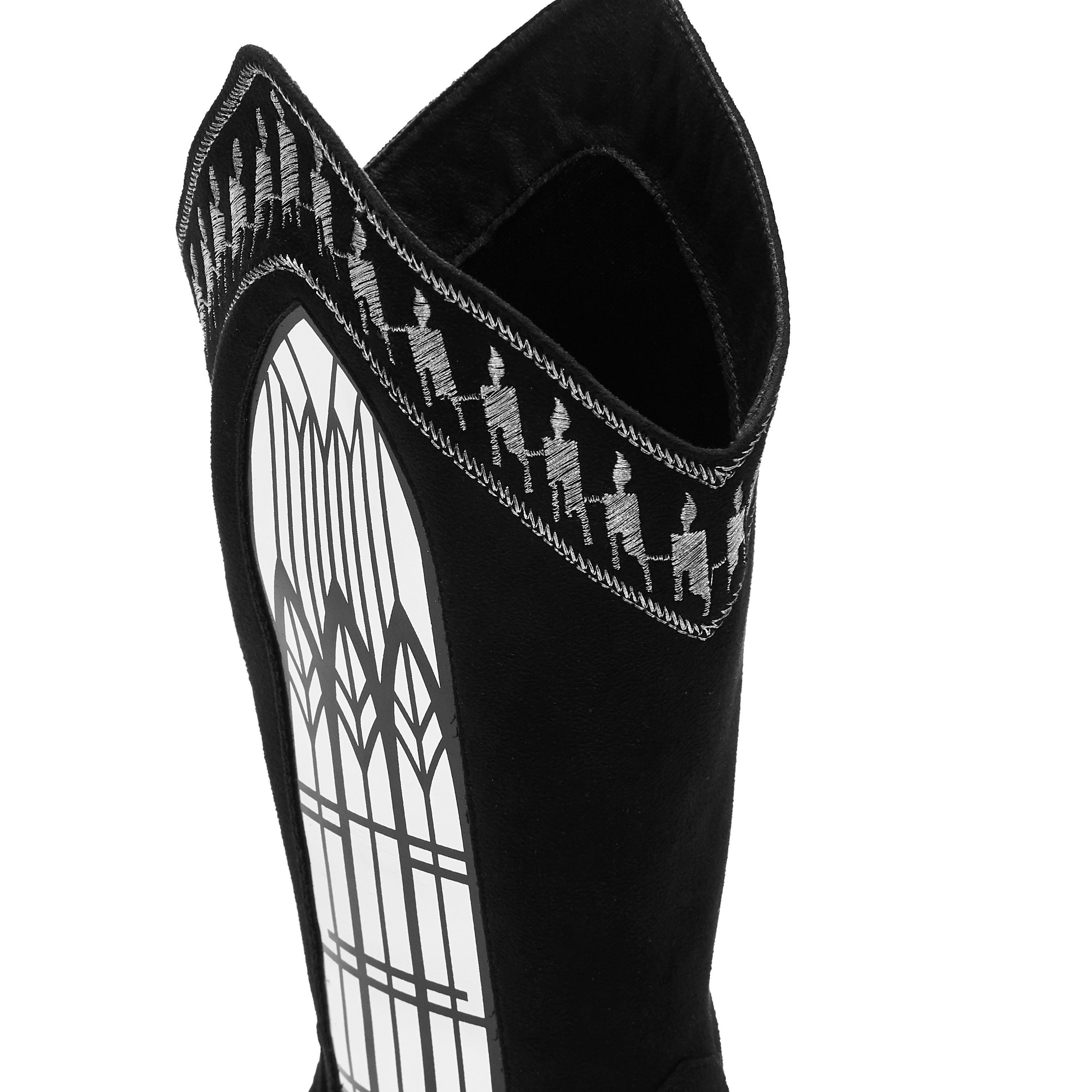 Broken Confessions Cowboy Boots - Black