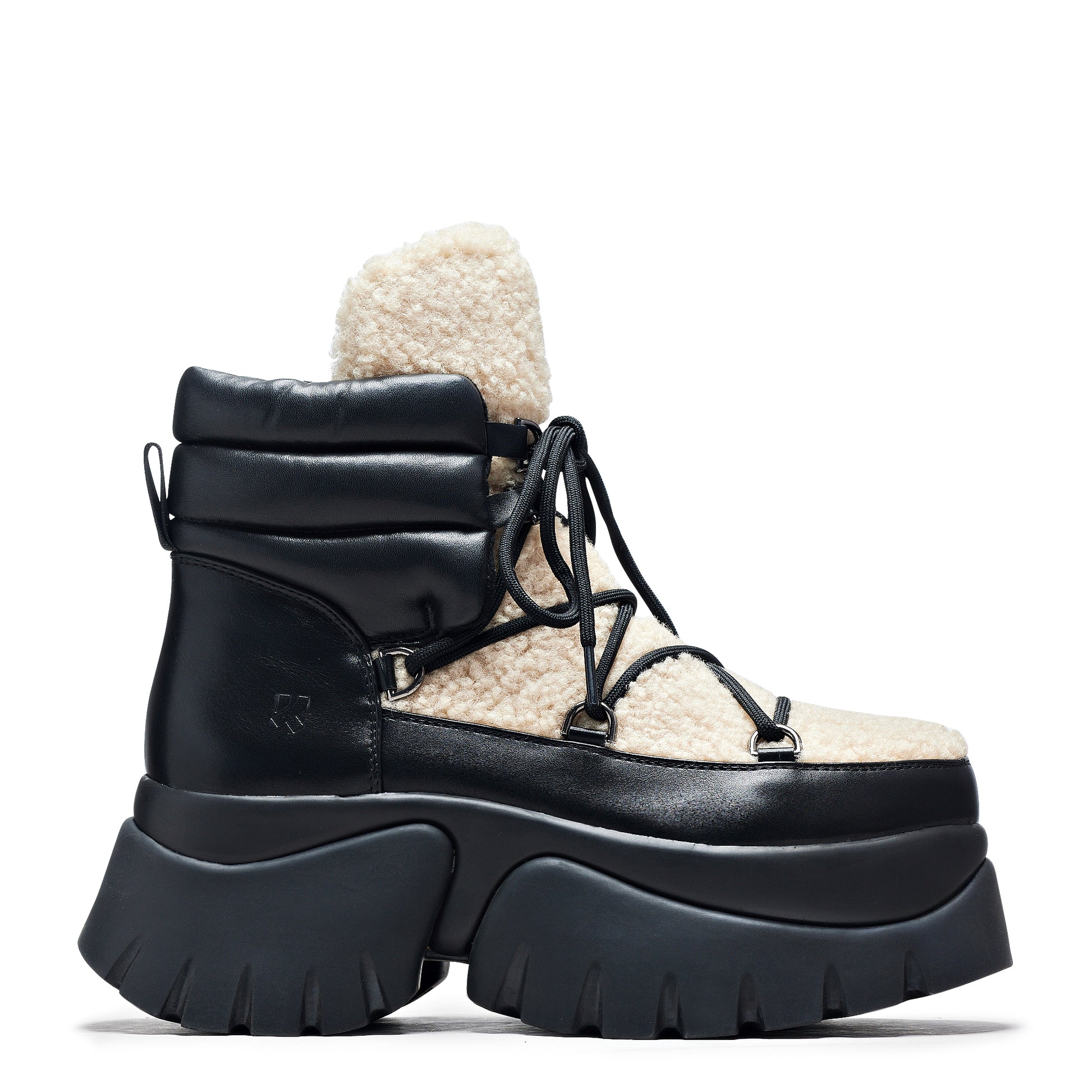 Winter Snow Boots Womens Girls Warm Furry Lace Up Hidden Wedge