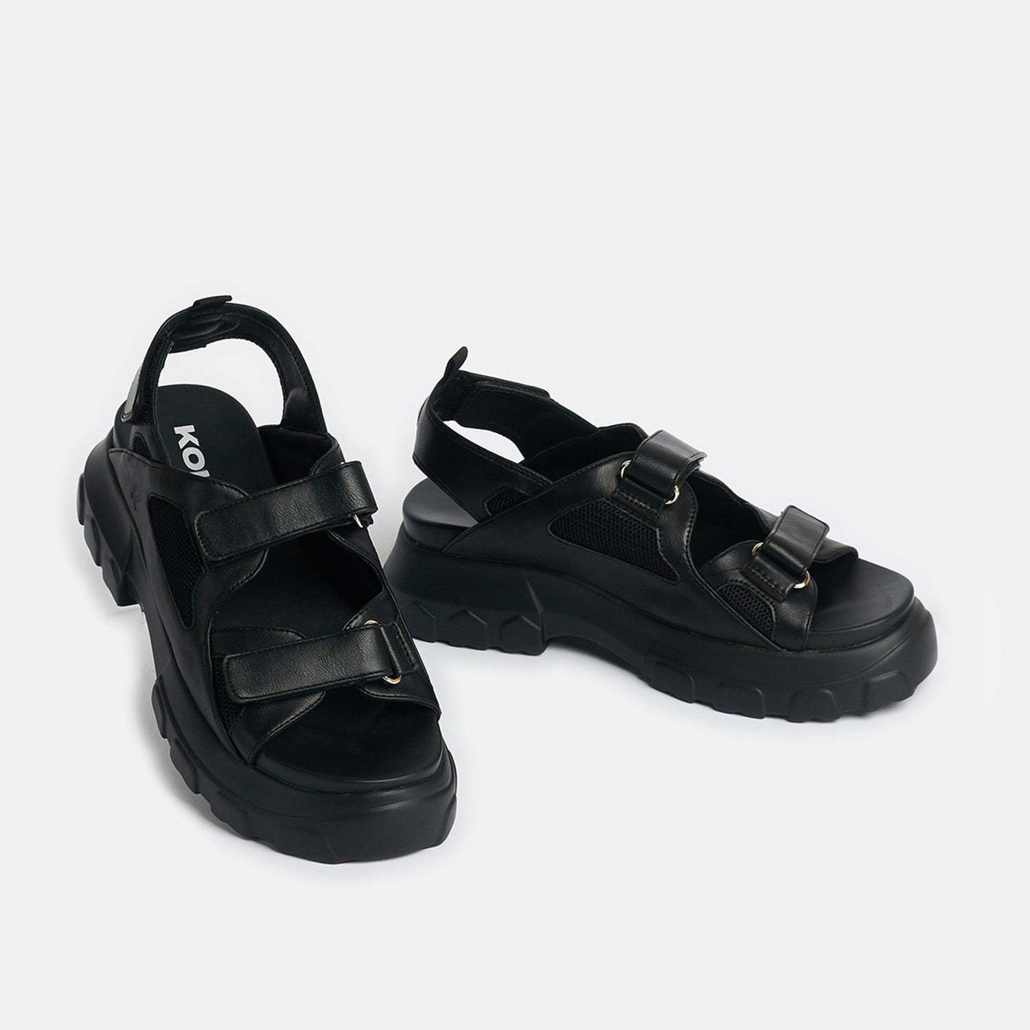 Fated Love Black Chunky Sandals KOI footwear