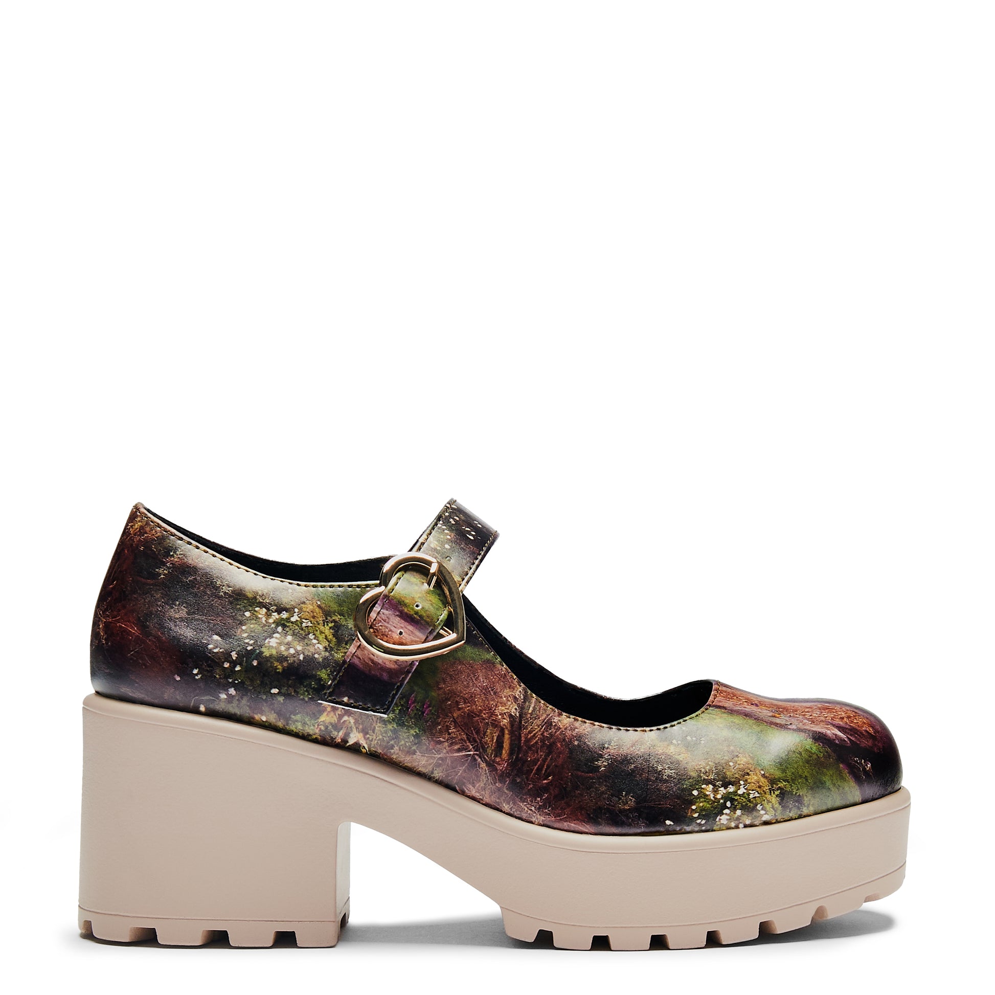 Tira Painting Mary Janes ' Ophelia Edition' - Mary Janes - KOI Footwear - Brown - Side View