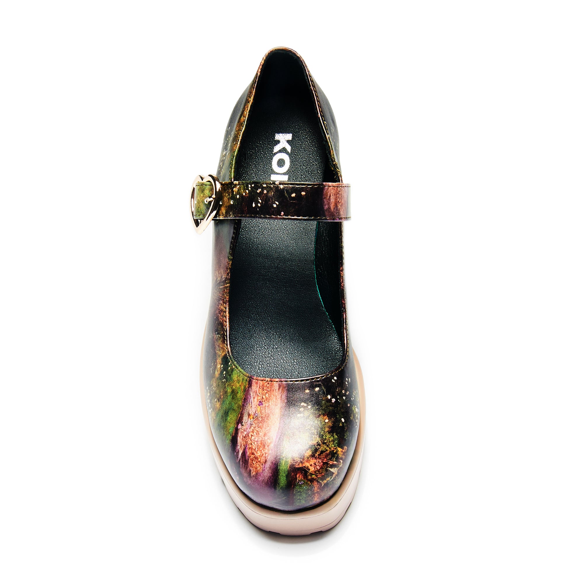 Tira Painting Mary Janes ' Ophelia Edition' - Mary Janes - KOI Footwear - Brown - Top View