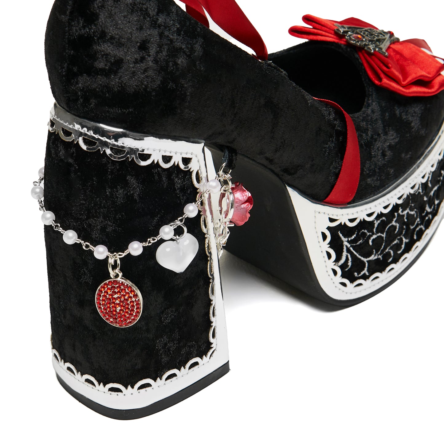 The Cold Ones Midnight Velvet Ornate Heels