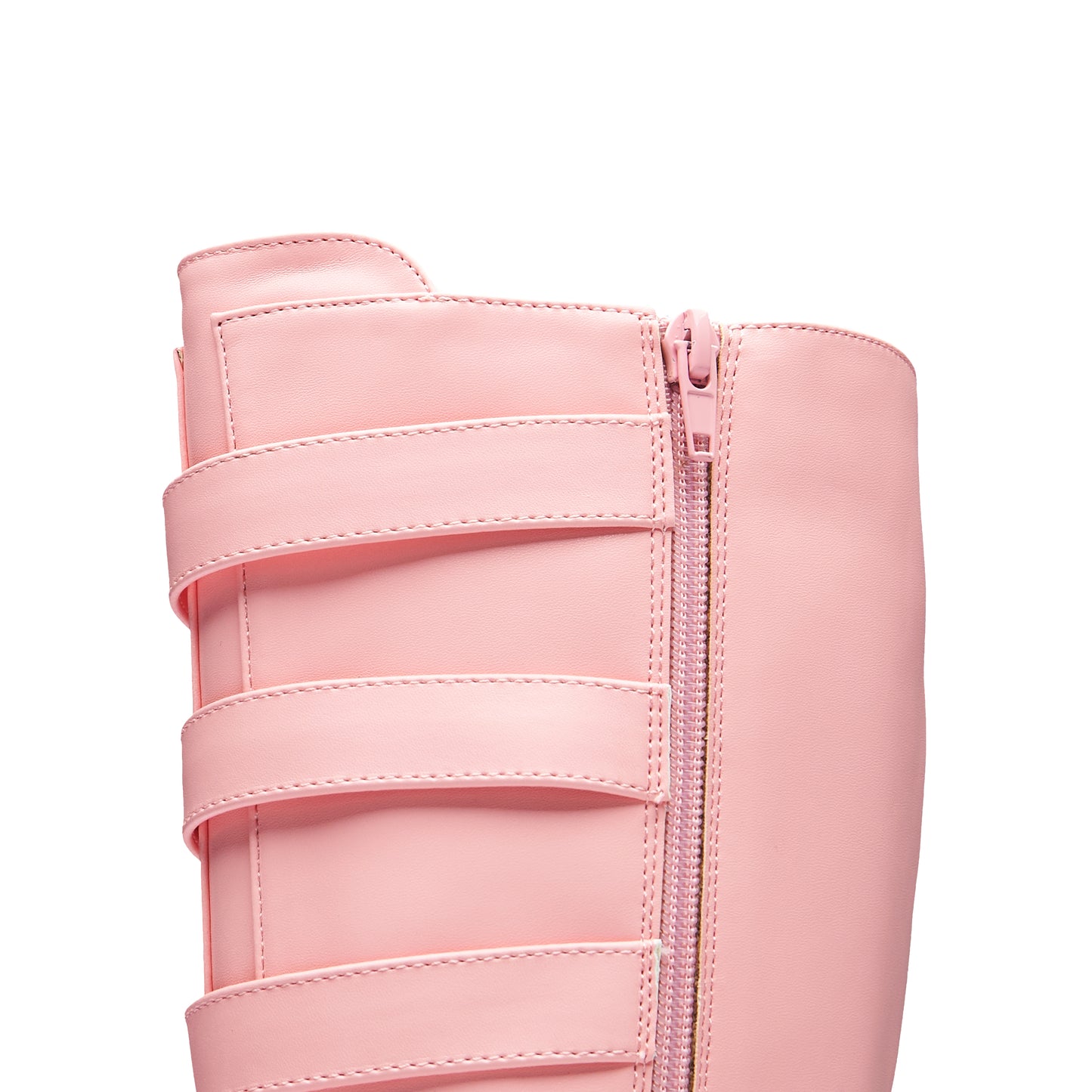 Mizuhiki Kawaii Long Pearl Buckle Boots - Pink