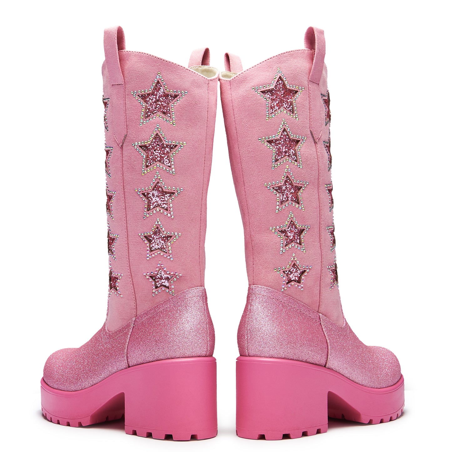 Pastel Supernova Chunky Western Boots - Pink - PRE ORDER