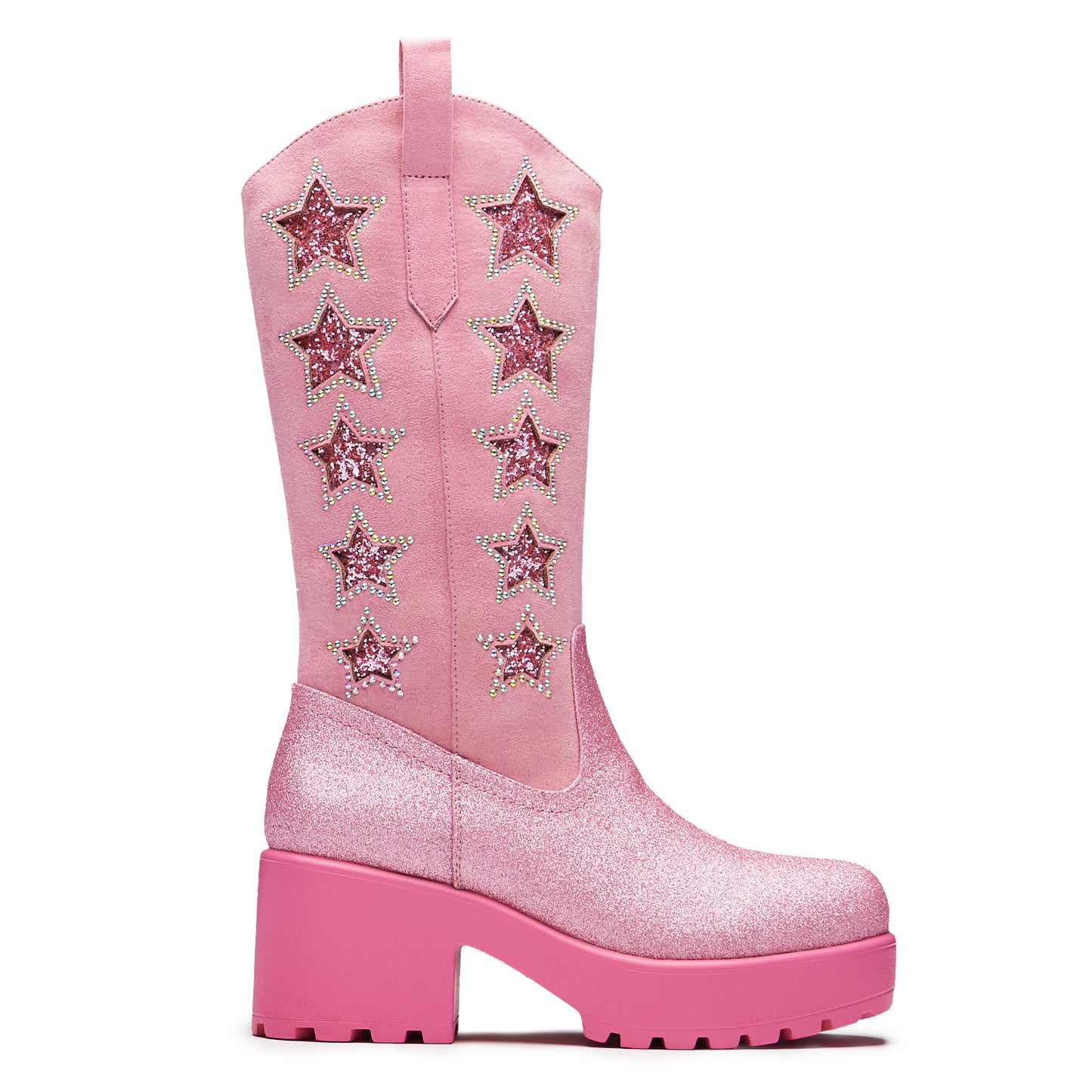 Pastel Supernova Chunky Western Boots - Pink - PRE ORDER