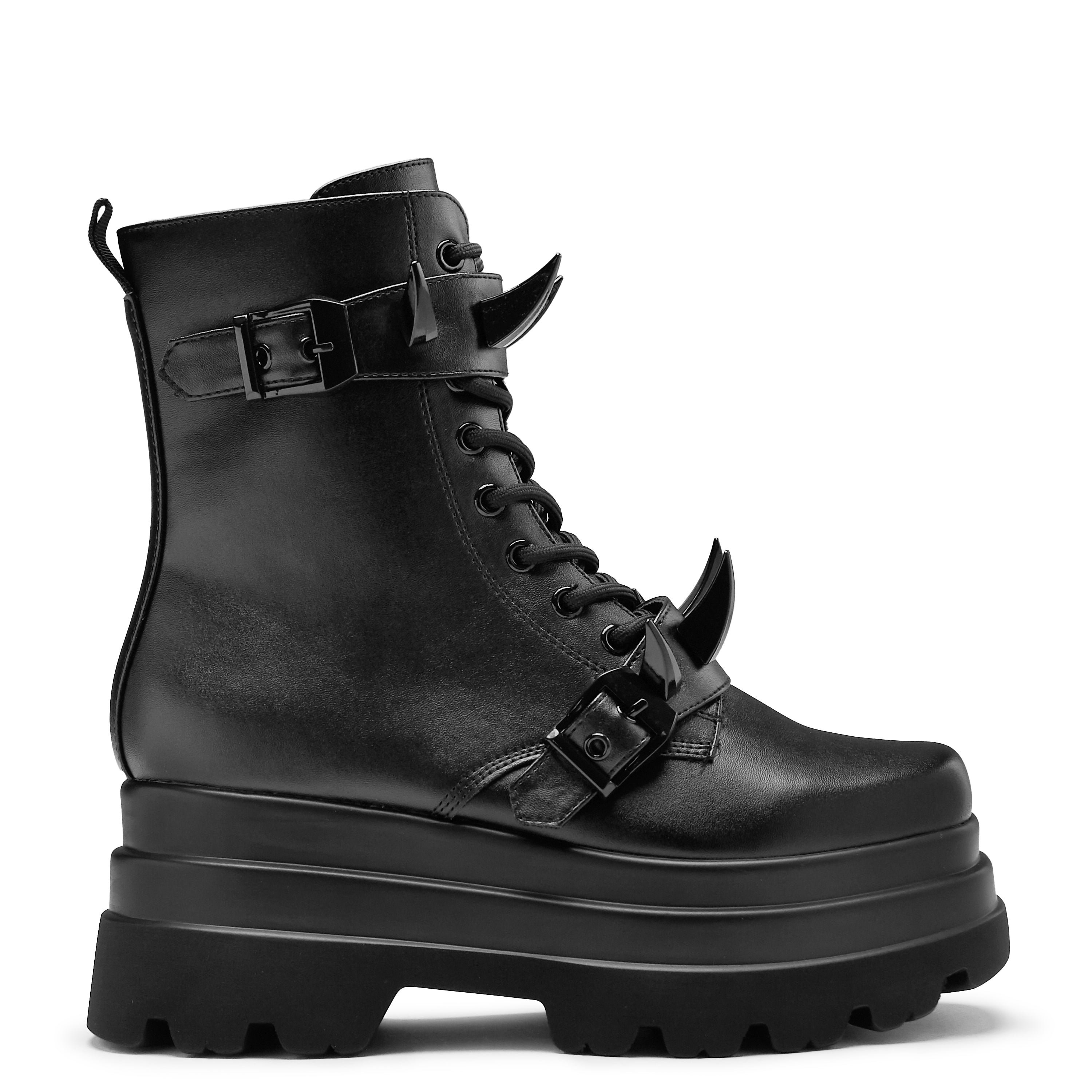 Santoku Trident Spike Platform Boots Black KOI footwear