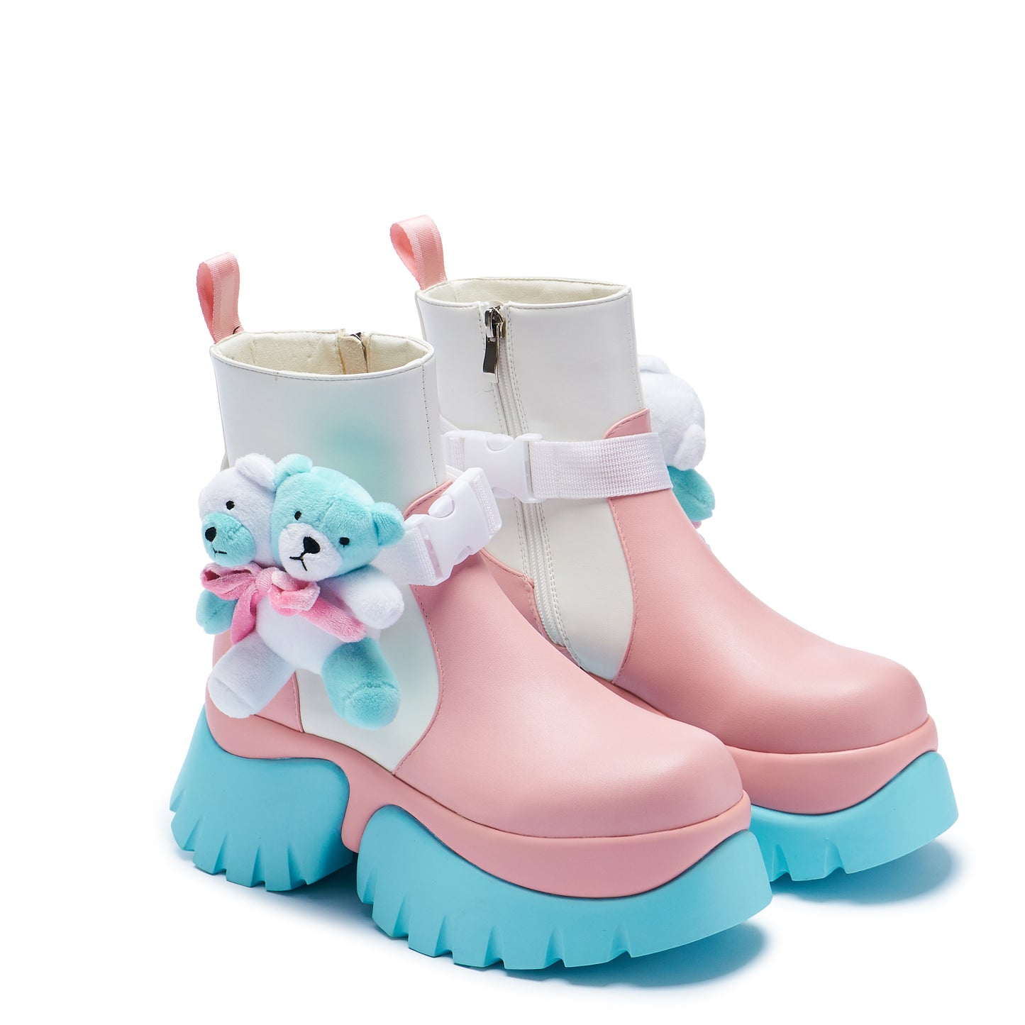 Teddy Bear Pastel Platform Boots