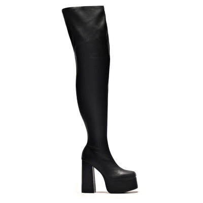 The Redemption Plus Size Thigh High Boots - Khaki – KOI footwear