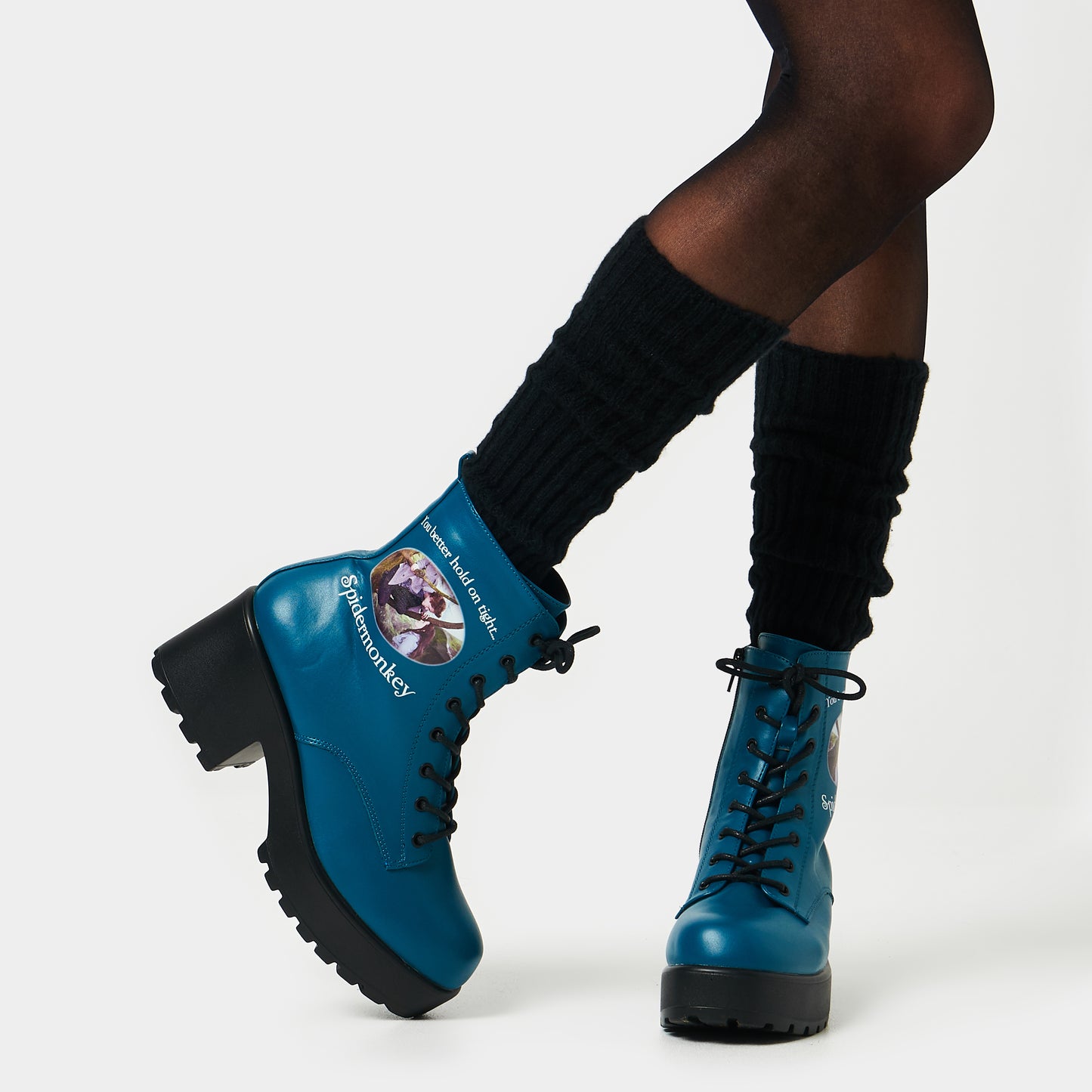 Spidermonkey Military Teal Boots