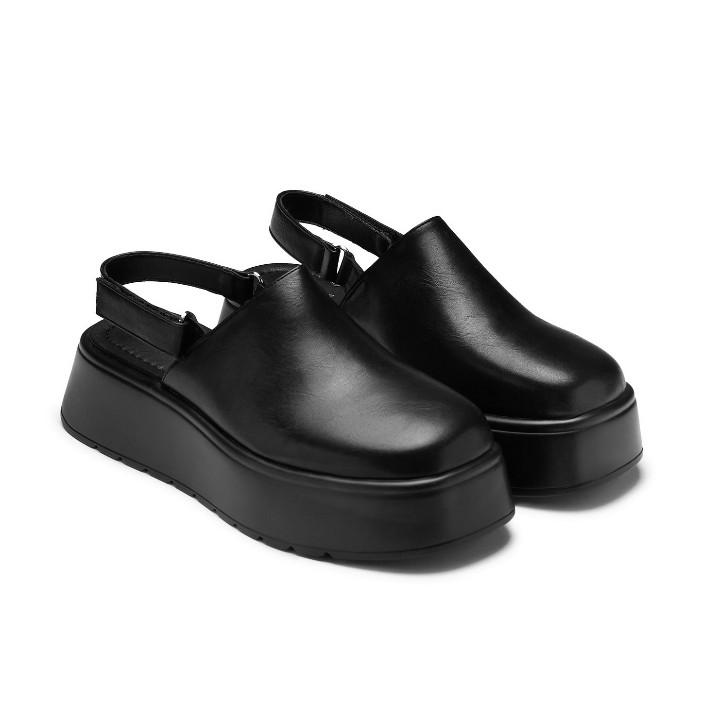 Treva Flatform Slingback Sandals - Black
