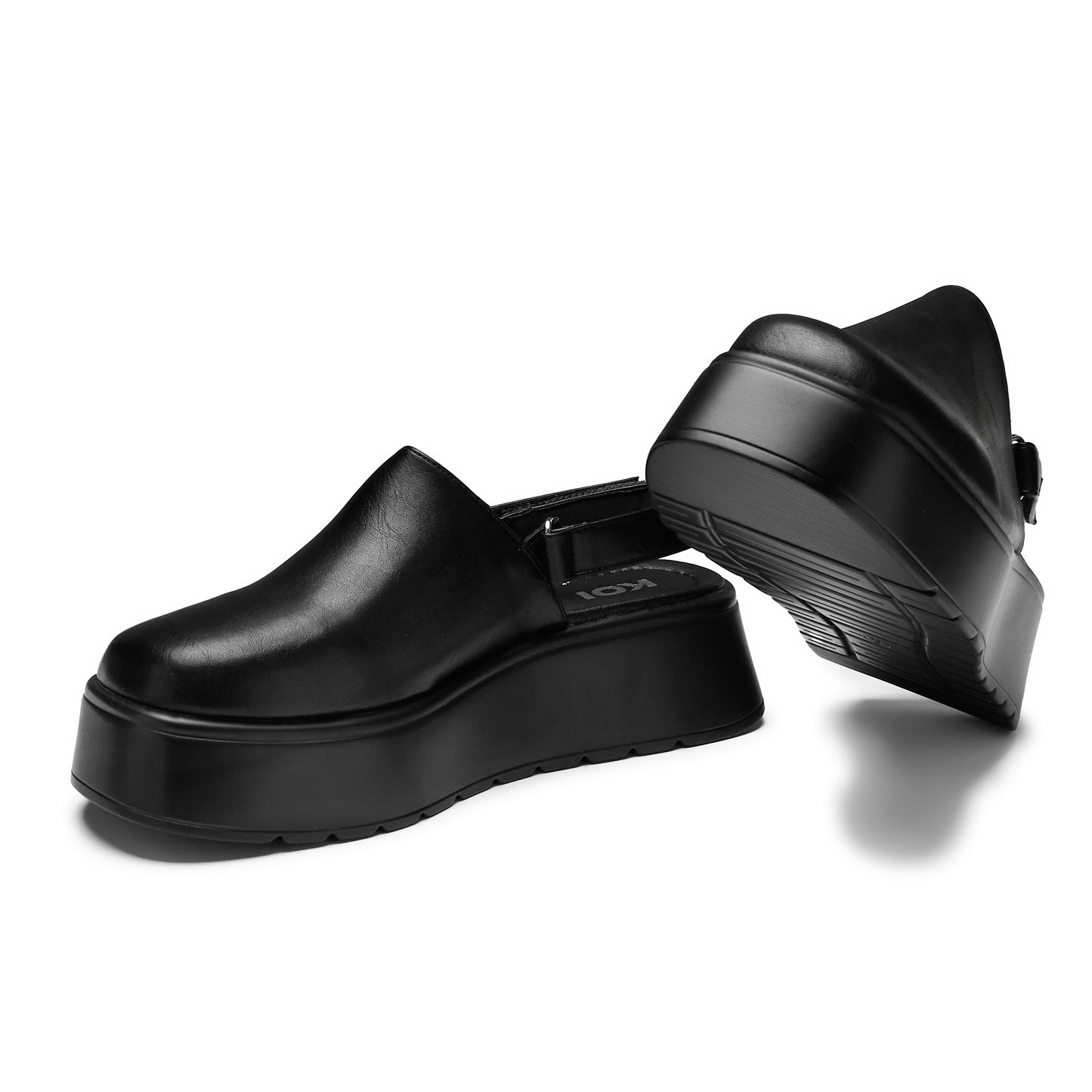 Treva Flatform Slingback Sandals - Black