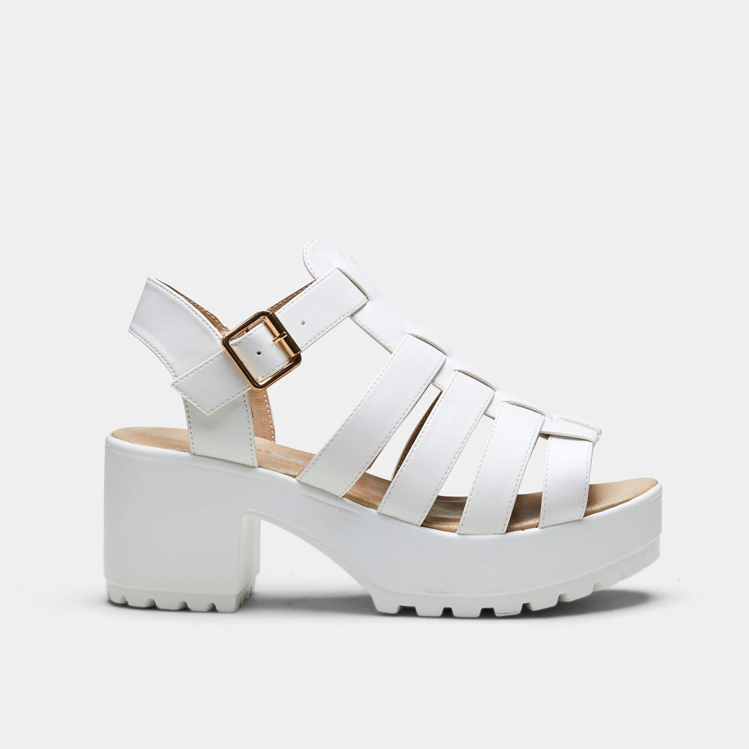 Chunky platform sandals on sale white