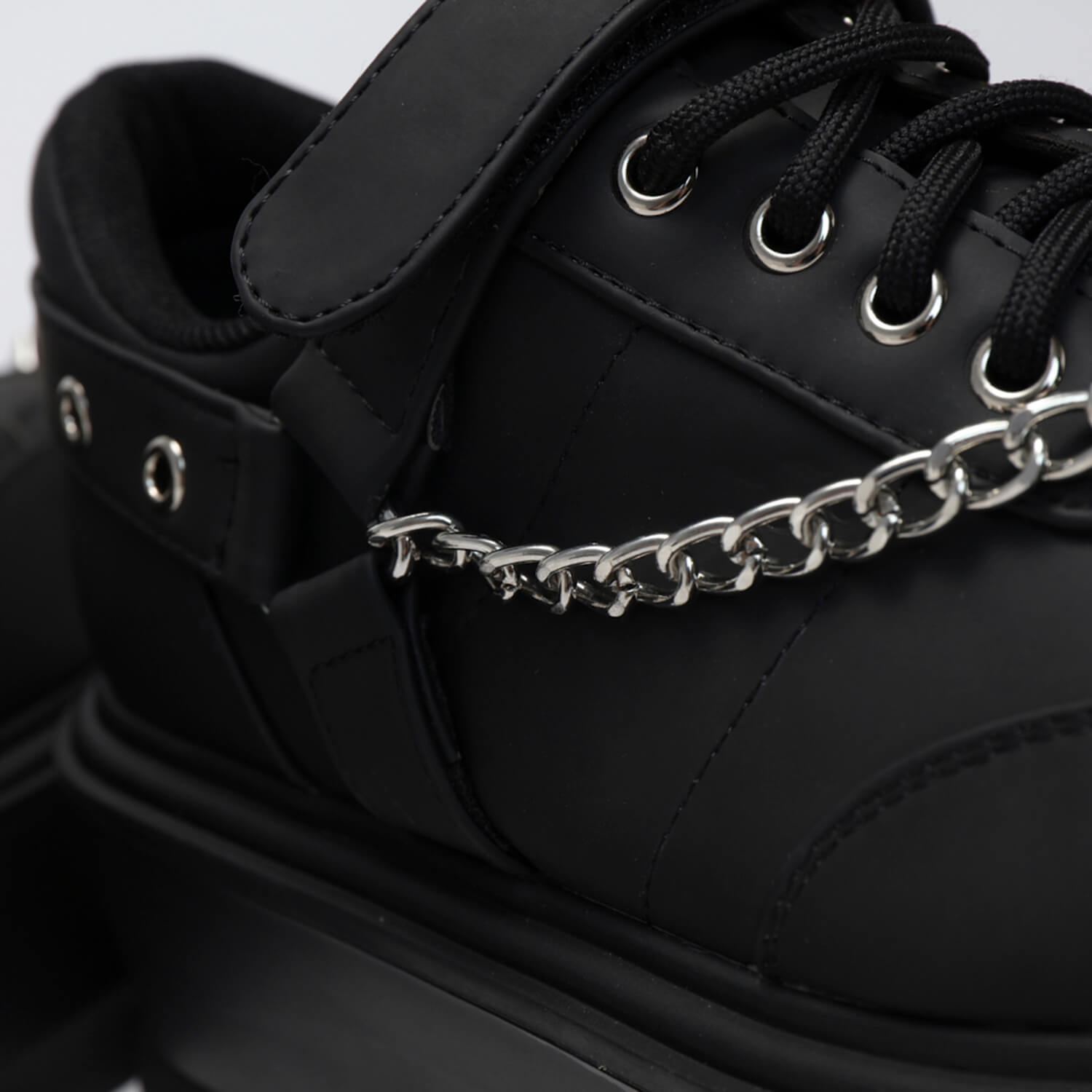 Rebel black leather store shoes